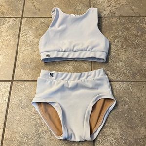 Simply Be BErefined Set Crop Top & Booty Briefs White YL